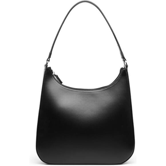 Trendy Faux Leather Shoulder Purse White - Picture 1 of 7